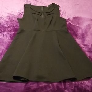 Black Dress with Caged Neckline